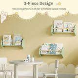 BukkitBow - Set van 3 Zwevende Wandplanken - Hout - Boekenrek - Kinderkamer