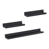 Set van 3 houten zwevende wandplanken van BukkitBow, ideale fotoplank en wandrek voor decoratie.