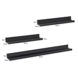 Set van 3 zwevende houten wandplanken van BukkitBow, ideaal voor decoratie en fotolijsten, wandrek voor interieur.