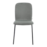 Set van 4 BukkitBow eetkamerstoelen met fluwelen zitting en metalen frame, stapelbare design, moderne eetkamerstoel