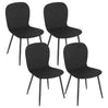 Set van 4 BukkitBow eetkamerstoelen met fluweelbekleding, metalen poten en ergonomisch ontwerp voor multifunctioneel gebruik.
