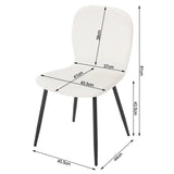 Set van 4 BukkitBow eetkamerstoelen met fluwelen bekleding, metalen poten en ergonomisch ontwerp voor comfortabel gebruik.