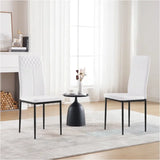 Set van 4 BukkitBow eetkamerstoelen in kunstleer en fluweel met metalen poten, ergonomisch en duurzaam, 40x98x52 cm.