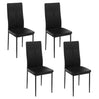 Set van 4 BukkitBow eetkamerstoelen in kunstleer en fluweel met metalen poten, ergonomisch en duurzaam, 40x98x52 cm