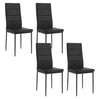 Set van 4 BukkitBow eetkamerstoelen met kunstleer, fluweel en metalen onderstel, moderne en comfortabele eetkamerstoel.