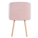 Set van 4 BukkitBow fluwelen eetkamerstoelen met massief houten frame, ergonomisch en stijlvol, zithoogte 47 cm