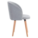 Set van 4 BukkitBow fluwelen eetkamerstoelen met massief houten frame, ergonomisch en stijlvol, zithoogte 47 cm.