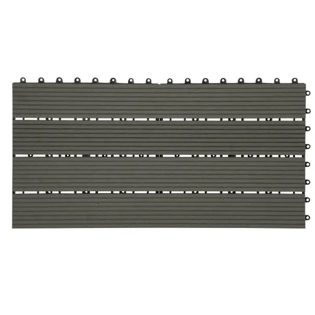 BukkitBow WPC terrasplanken set met 6 tegels van 30x60cm, plug-in systeem voor terrasdecoratie