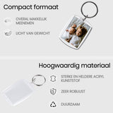 Set van 10 BukkitBow sleutelhangers met fotohouder, kleurrijk en praktisch voor het bewaren van foto's aan sleutels