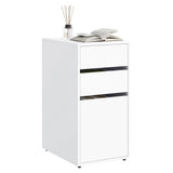 Smal BukkitBow nachtkastje met 3 laden, modern en ruimtebesparend, zwart houten design voor slaapkamer.