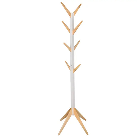 BukkitBow staande kapstok met 8 haken, hoge kwaliteit materiaal, gemakkelijk te monteren, afmetingen 43x43x180cm