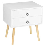 BukkitBow stabiel nachtkastje van MDF en massief hout, 46x35x50 cm, belastbaar tot 5 kg, voor slaapkamer of woonkamer