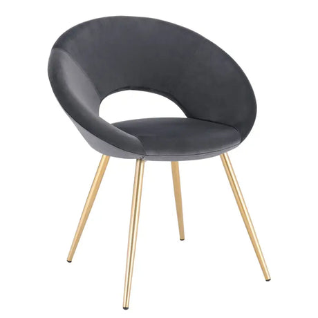 BukkitBow stijlvolle eetkamerstoel met comfortabel fluwelen bekleding en ergonomisch ontwerp, zithoogte 47 cm.