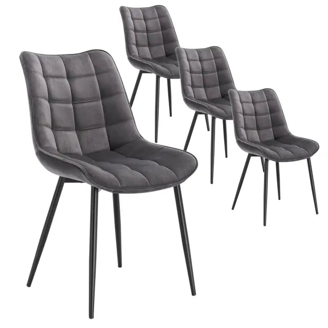 BukkitBow eetkamerstoel met kunstleren, fluwelen en stoffen bekleding, metalen poten, afmetingen 85,5x46,5x40,5cm, 100kg draagvermogen.