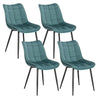 BukkitBow eetkamerstoel met kunstleren bekleding, metalen poten en afmetingen 85,5x46,5x40,5 cm, maximale draagkracht 100 kg.
