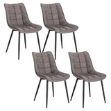 BukkitBow eetkamerstoel met kunstleren bekleding, fluweel, linnen of stoffen, metalen poten, afmetingen 85,5x46,5x40,5cm.