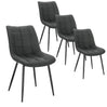 BukkitBow eetkamerstoel met kunstleren zitting, fluwelen en linnen bekleding, metalen poten, afmetingen 85,5x46,5x40,5cm