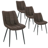 BukkitBow eetkamerstoel met kunstleren en fluwelen bekleding, metalen poten, afmetingen 85,5x46,5x40,5cm, max 100kg.