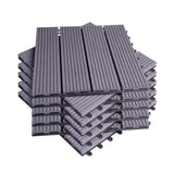 BukkitBow terrasplanken met houtlook, 30x30cm, set van 11, snel klik-systeem, diverse kleuren, ideaal voor vlonder en terras.