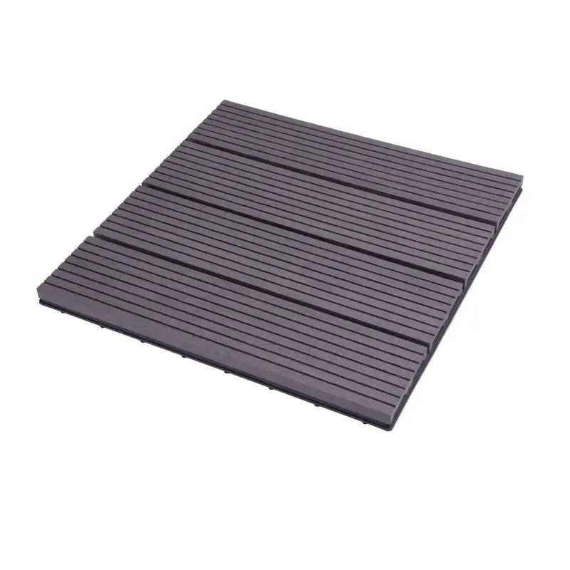 Set van 11 BukkitBow terrasplanken in houtlook, 30x30cm, snel klik-systeem, diverse kleuren voor tuinvlonder en terras.
