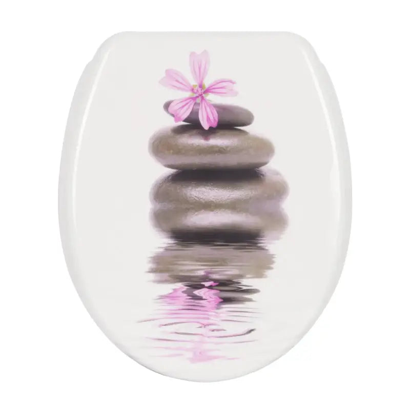 Toiletbril van BukkitBow met softclose, antibacterieel en met print, voor comfortabele en hygiënische badkamergebruik.