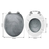 BukkitBow toiletbril met softclose, antibacterieel, printontwerp, comfortabele toiletzitting voor een hygiënische badkamer.
