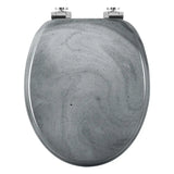 BukkitBow toiletbril met softclose en print, antibacterieel toiletzitting voor comfortabele en hygiënische badkamergebruik.