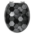 BukkitBow toiletbril met softclose en antibacteriële afwerking, met print, voor comfortabele en hygiënische toiletoplossing.
