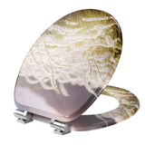 BukkitBow toiletbril met softclose, waterafstotend en antibacterieel, met print, geschikt voor comfortabele, hygiënische toiletruimte.