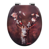 BukkitBow toiletbril met softclose, waterafstotend en antibacterieel, met print, geschikt voor toiletzitting.
