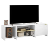 BukkitBow TV-kast met opbergruimte, stevig MDF hout, 3-in-1 modulair ontwerp, moderne Scandinavische stijl, 160x45x39cm