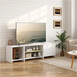 BukkitBow TV-kast met opbergruimte, stevig MDF hout, modulair ontwerp in moderne Scandinavische stijl, 160x45x39cm