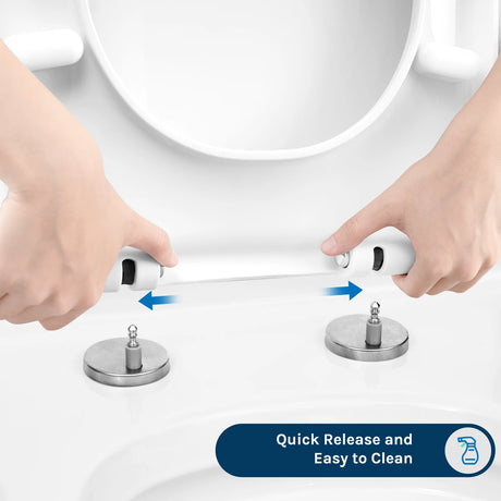 BukkitBow U-vorm toiletbril van kunststof met soft-close, universeel en duurzaam ontwerp, geschikt voor standaard toiletten.