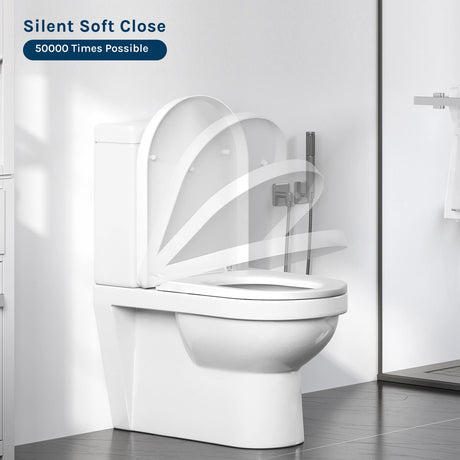 BukkitBow U-vorm toiletbril van kunststof met soft-close, universeel en duurzaam, geschikt voor moderne toiletten