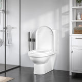 Toiletbril BukkitBow U-vorm van kunststof met soft-close, universeel en duurzaam, geschikt voor moderne toiletten.