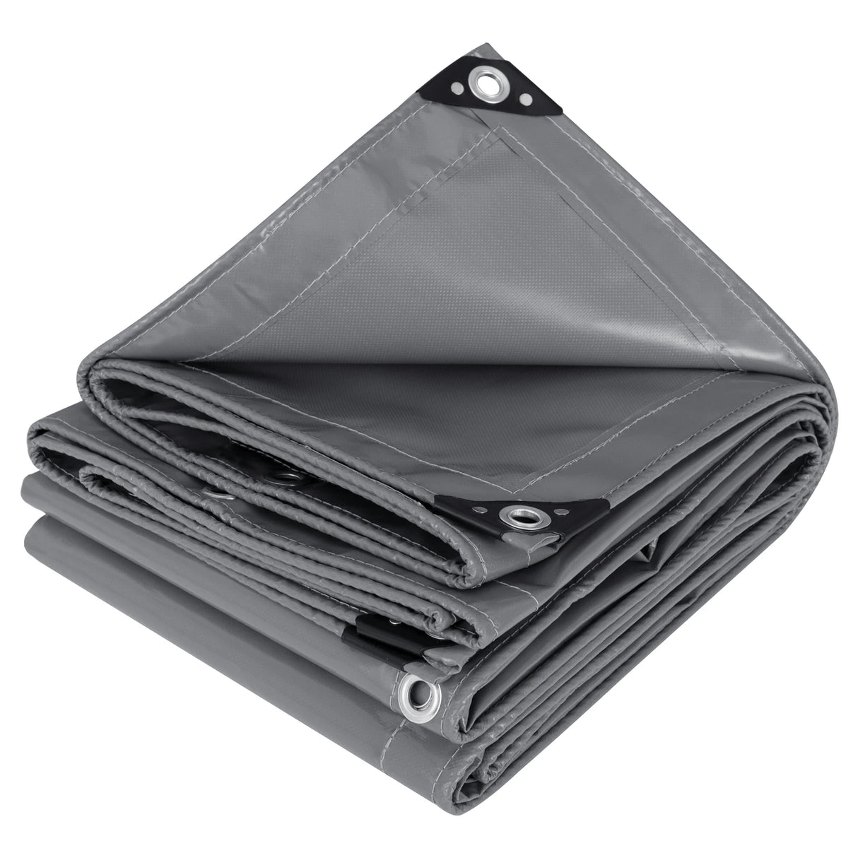 BukkitBow universeel PVC afdekzeil met gegalvaniseerde oogjes, UV-bestendig en geschikt voor bescherming van objecten.