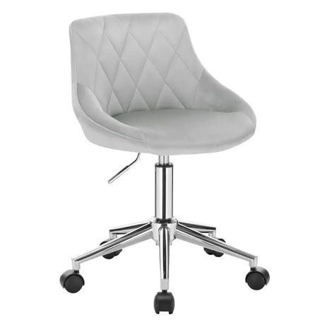BukkitBow velvet bureaustoel voor kinderen, ergonomisch, in hoogte verstelbaar, met zachte fluwelen stoffen bekleding.