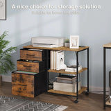 Verrijdbare houten archiefkast van BukkitBow met laadstation voor documenten en kantoorbenodigdheden, flexibel en ruimtebesparend.