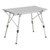 BukkitBow verstelbare aluminium campingtafel met opbergzak, compact en draagbaar, 30kg gewichtscapaciteit, 90x52,2x(45-72) cm