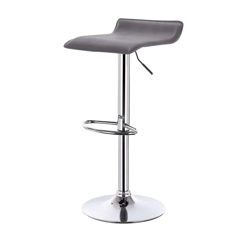 BukkitBow verstelbare barkruk met kunstlederen zitting, chroom stalen frame, 62-84 cm hoog en 360° draaibaar