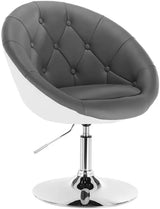 BukkitBow verstelbare barkruk met verchroomd staal, synthetisch leer of fluweel, ergonomisch ontwerp en armleuning, zithoogte 45-57 cm.