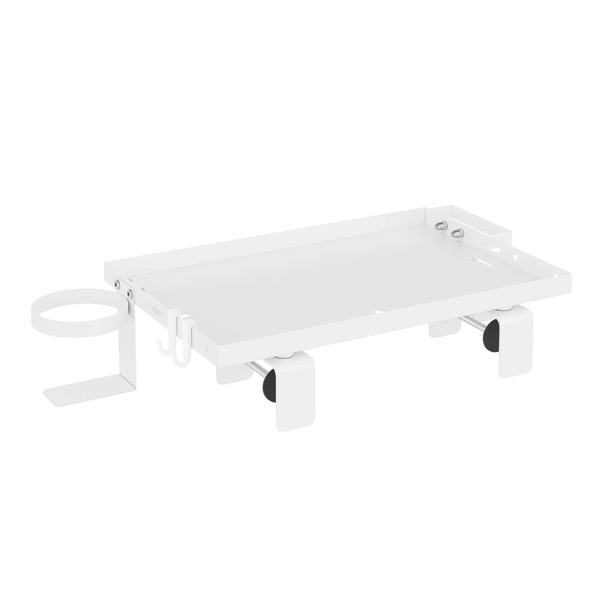 BukkitBow verstelbare bedplank voor laptop met bekerhouder en telefoonhouder, ideaal voor comfortabel werken in bed.