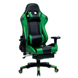 BukkitBow verstelbare gaming stoel van kunstleer, 360° draaibaar, 135° kantelbare rugleuning, arm- en voetsteun, max 136kg.