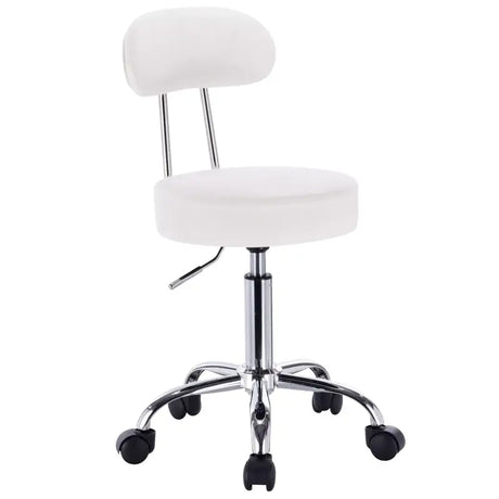 BukkitBow verstelbare kunstleren bureaustoel met verchroomd staal, ergonomisch design, 360° draaibaar en tot 100kg draagkracht