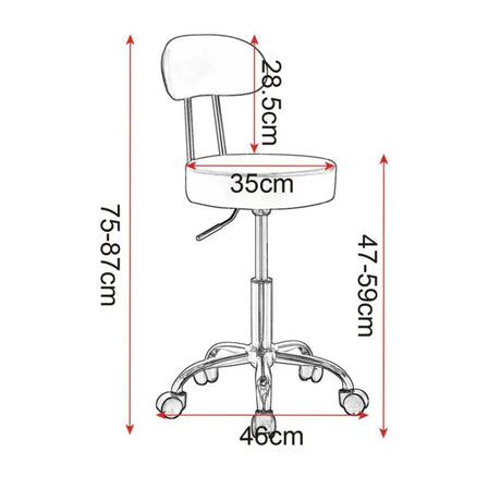 BukkitBow verstelbare kunstleren bureaustoel met verchroomd staal, ergonomisch design, 360° draaibaar en 100kg draagvermogen.