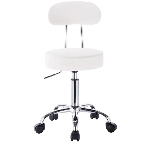 BukkitBow verstelbare kunstleren bureaustoel met verchroomd stalen frame, ergonomisch ontwerp en 360° draaibaar, tot 100kg draagvermogen.