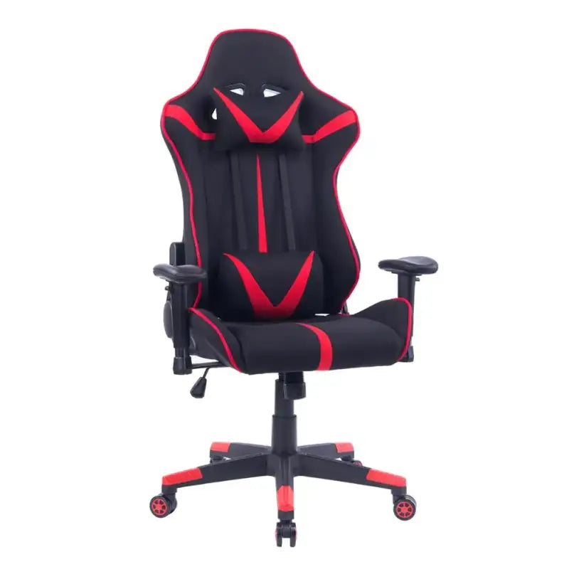 BukkitBow racing gamingstoel met verstelbare hoogte, synthetisch leer of stof, tot 120kg, in zwart en grijs, voor comfortabel gamen.