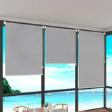 BukkitBow verticaal buitenrolgordijn van polyester voor zonwering, windscherm en privacy op balkon of terras.