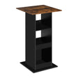 BukkitBow vierkante houten bartafel met 3 planken, ideaal als bistrotafel voor in huis of café.