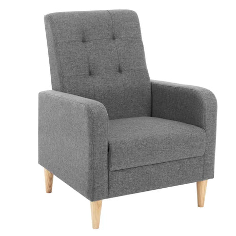 Luxe BukkitBow fauteuil met vleugelontwerp, linnen en fluwelen bekleding, houten poten, armleuningen en comfortabele lounge-stijl.
